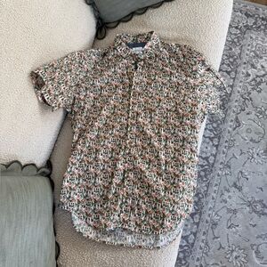 Serge Blanco Hawaiian Printed Top🤍